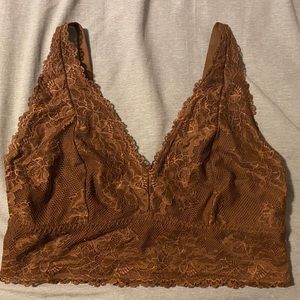 Savage X Fenty chocolate brown lace bralette